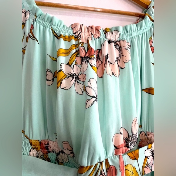 Yarn & Sea Teal Chiffon Lined Hi-Low Fairy Coquette Garden Dress Women’s Size M - Picture 2 of 6